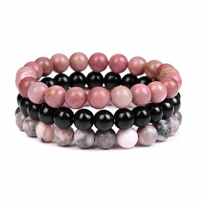 3pcs Natural Stone Beaded Bracelet