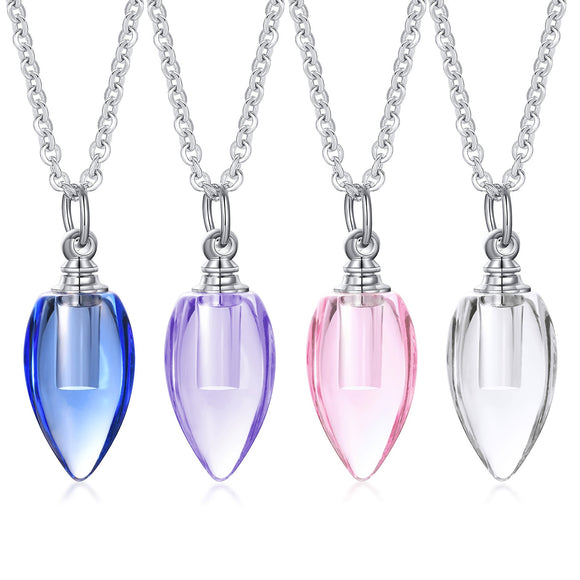 Glass Urn Necklace Pendant for Ashes Teardrop Pendant