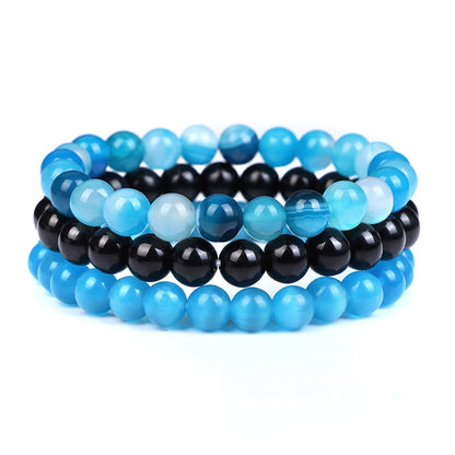 3pcs Natural Stone Beaded Bracelet