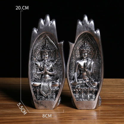 Buddha Praying Hands Décor silver