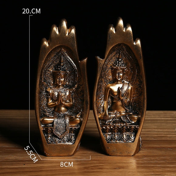buddha Praying Hands Décor bronze