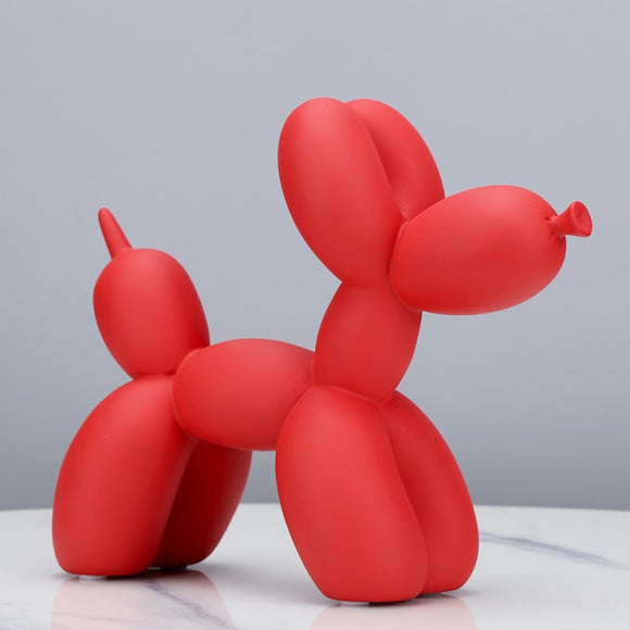 Matte Balloon Dog Statue - RED