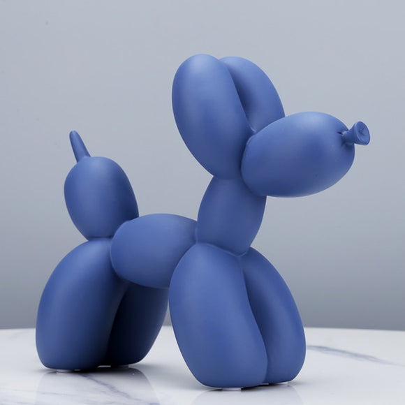 Matte Balloon Dog Statue - BLUE