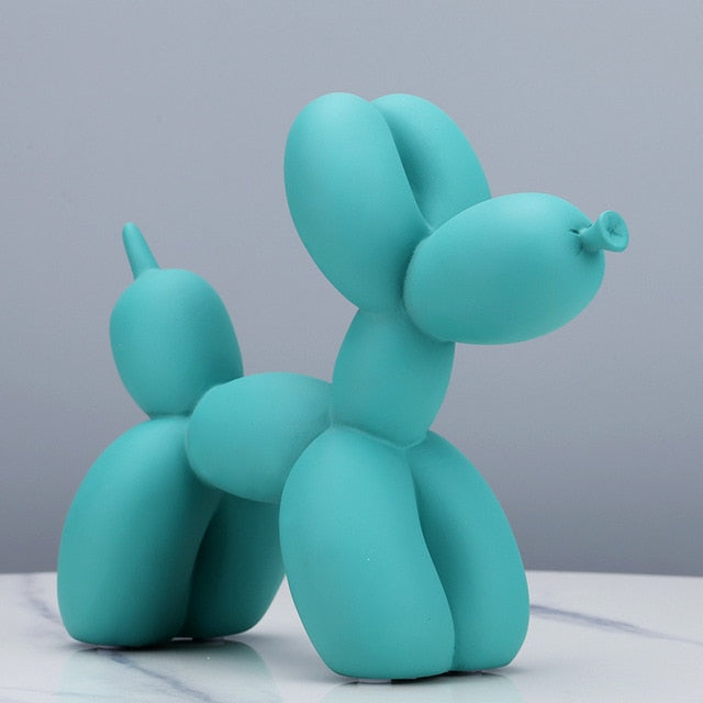 Matte Balloon Dog Statue - GREEN