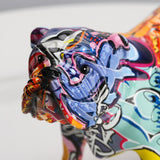 Colorful English bulldog figurines Modern Graffiti art