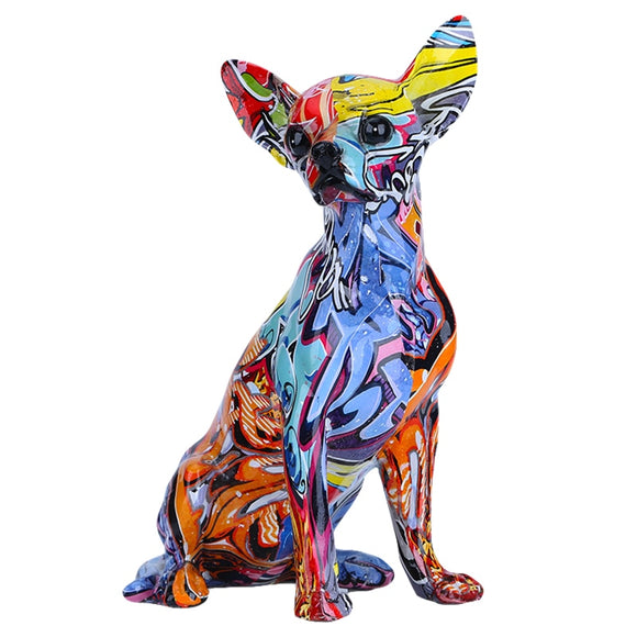 Chihuahua Dog Graffiti Statue