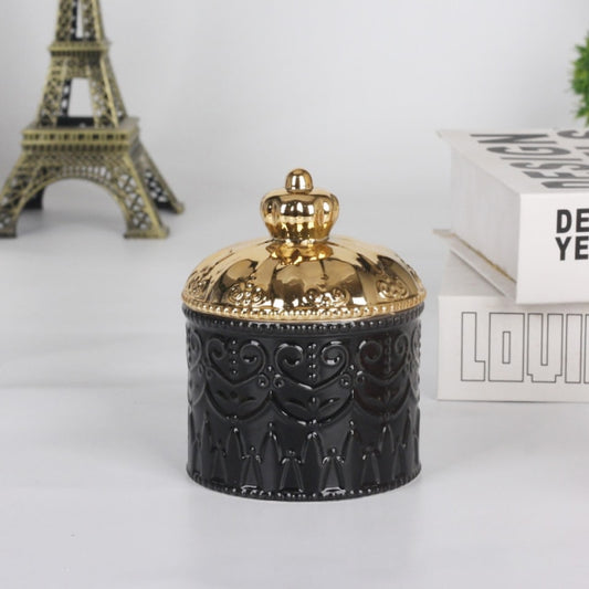 European-style Jewellery Box with Lid Black